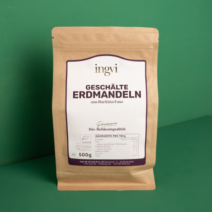 ingvi Erdmandeln geschält, Rohkostqualität, 500 g